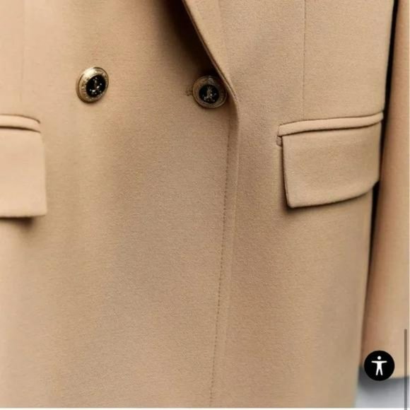 ZARA TAILORED DOUBLE BREASTED BLAZER - Picture 5 of 8